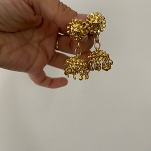 Gold Jhumka Drop Earrings - Women Jewelry